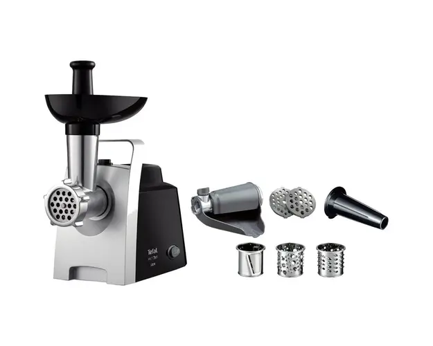 Masina de tocat carne HV1 NE109838, 1400W, 1.7 kg/min, accesorii incluse, functie reverse, Inox