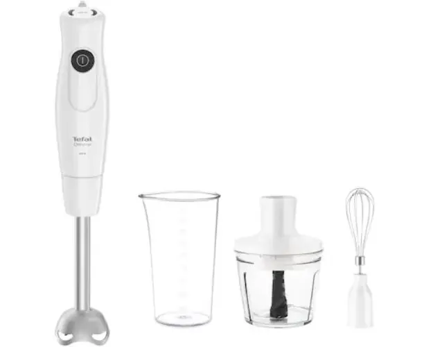 Mixer vertical Tefal DailyMix HB533138, 600W, recipient 800ml, tocator 500ml, protectie antistropire, alb