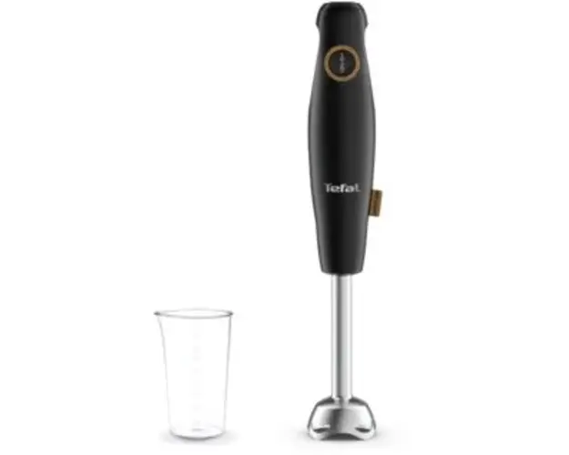 Mixer vertical Tefal Eco Respect HB46E838, 600W, Lame Powelix, 2 trepte de viteza, Pahar de 800ml, Negru