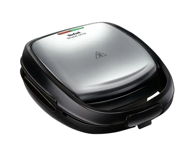 Sandwich-maker Snack Time 3in1 SW342D38, indicator de preincalzire, indicator pentru inceperea utilizarii, inox/negru
