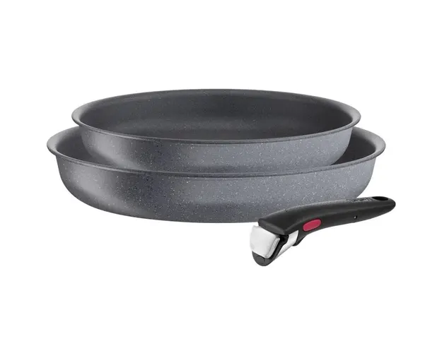 Set 3 piese Tefal Ingenio Natural Force 22/26 cm, inductie, maner detasabil
