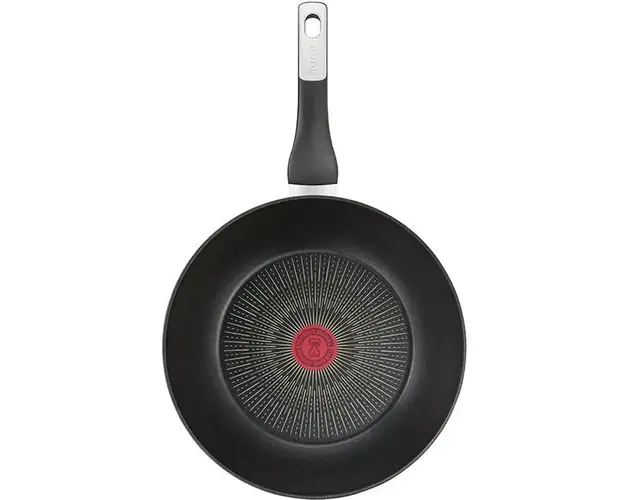 Tigaie wok TEFAL Unlimited G2551972, 28cm, aluminiu, negru