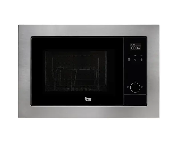 Cuptor cu microunde incorporabil Teka MS 620 BIS, 20 l, 700 W, Digital, Touch Control cu afişaj TFT, Grill Quartz, Negru/Inox