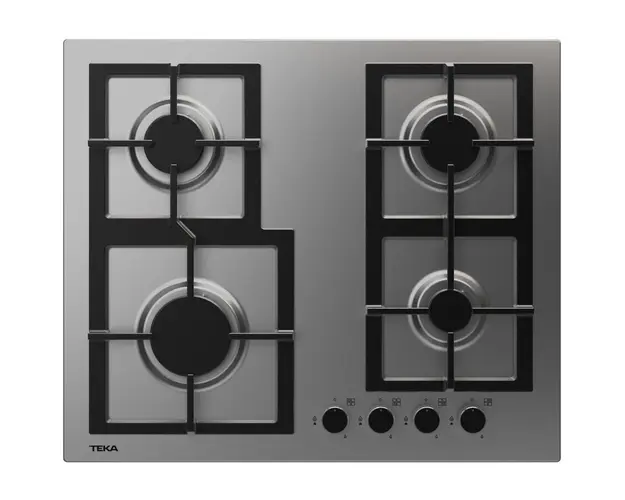 Plita incorporabila TEKA EFX 60.1 4G AI AL CI, Gaz, 4 arzatoare, Aprindere electrica, Gratar fonta, 60 cm, Inox
