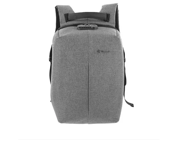 Rucsac laptop Antifurt V2, cu port USB, 15.6, gri