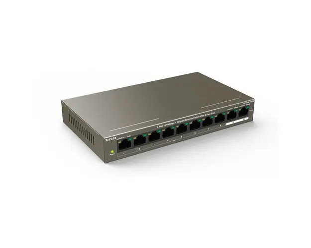 Switch TEF1110P 8 porturi Fast Ethernet + 2 porturi Gigabit PoE