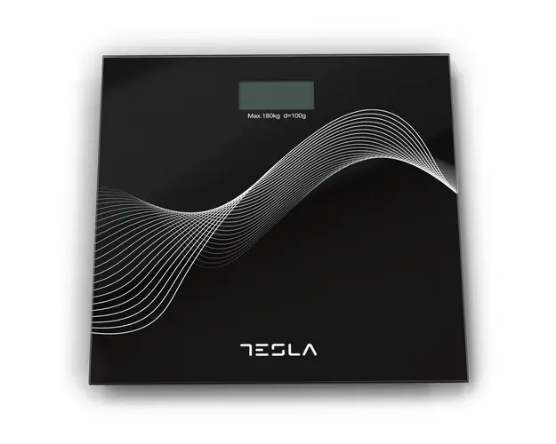 Cantar corporal Tesla BS102B, 180kg, baterii 2xAAA30x30cm, Negru
