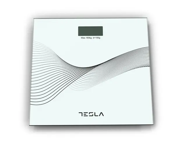 Cantar corporal Tesla BS103W, 180kg, baterii 2xAAA 30x30cm, Alb