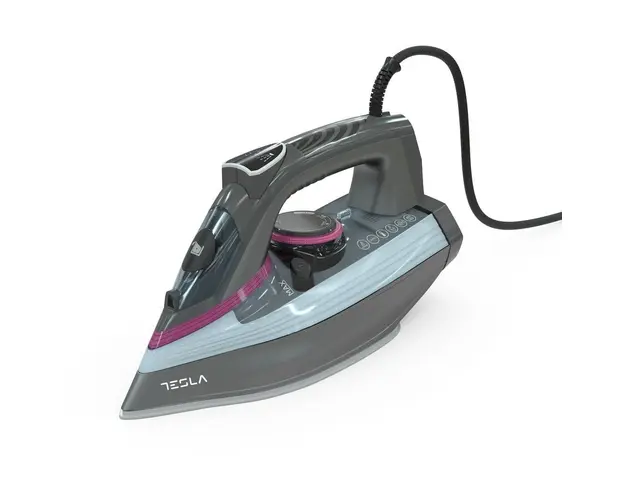 Fier de calcat Tesla IR400GP, 3100 W, talpa ceramica, rezervor 380 ml, 25g/min, Functie Anti-Calcar, Functie Anti-Picurare, cablu 1.9 m, Gri