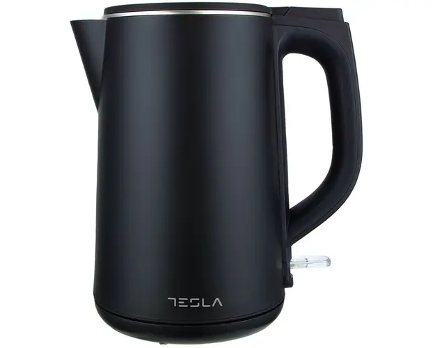 Fierbator Tesla KT301BX, 1,5L, 2200W, oprire automata,baza de plastic, Plastic, Negru