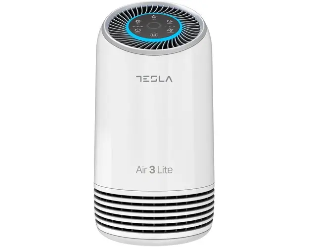 Purificator Tesla Air3 LITE, CADR 110 m3/h, Indicator filtru, Sleep Mode, Timer, Filtru HEPA+Carbon Activ, Alb