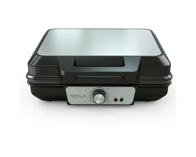 Waffle-maker Tesla WM200BX, 1000W, Termostat ajustabil, Negru-Inox