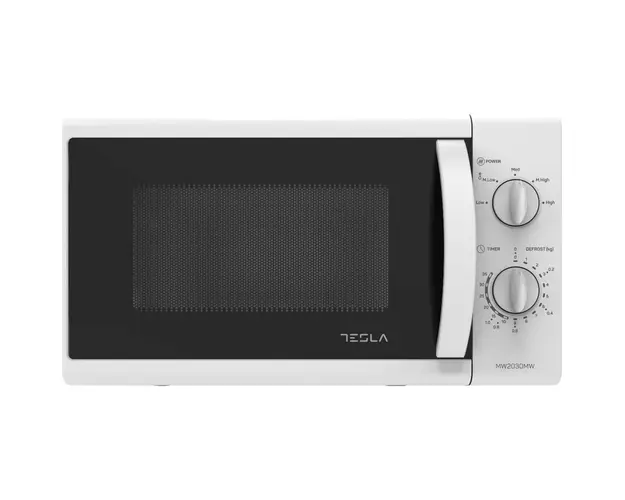 Cuptor cu microunde Tesla MW2030MW, 20L, 700W, 5 trepte putere, Control mecanic, Alb
