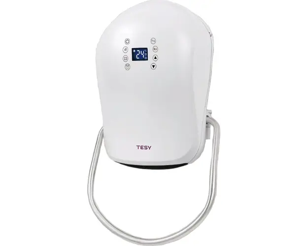 Aeroterma de baie TESY HL 243 VB W, 2000 W, Suport prosop, display LCD, Touch Control