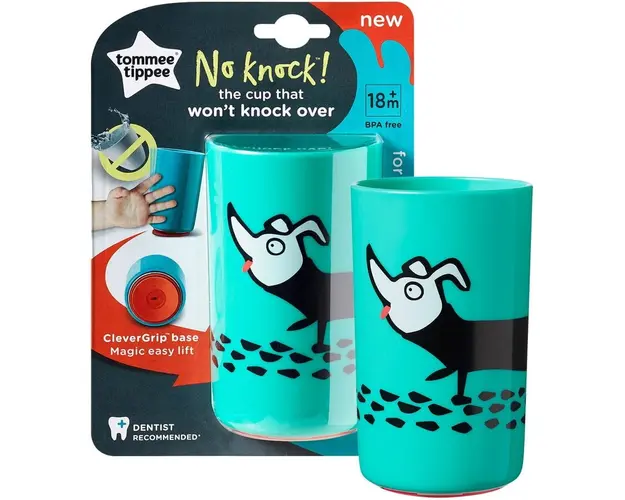Cana Tommee Tippee No Knock, 300 ml, 1 buc, + 18 luni, Catel Turcoaz