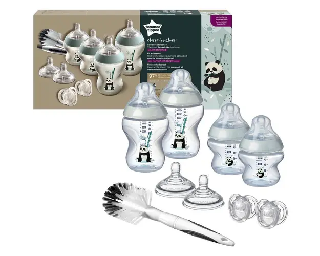 Kit biberoane nou-nascut Tommee Tippee Closer to Nature, Ursuleti Panda