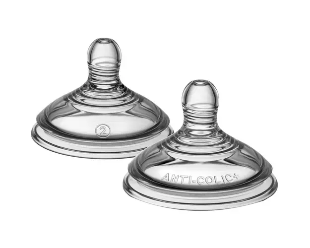 Tetina anticolici cu flux mediu Tommee Tippee, pentru biberoanele Advanced cu sistem de ventilatie, 3 luni+, 2 buc