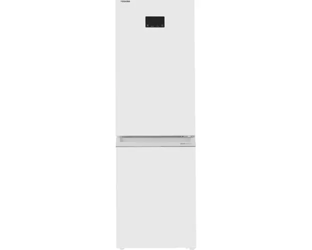 Combina frigorifica Toshiba GR-RB449WE-PMJ(51), 338 l, No Frost, Clasa E, Afisaj LED, Control electronic, Iluminare LED, H 185.8 cm, Alb