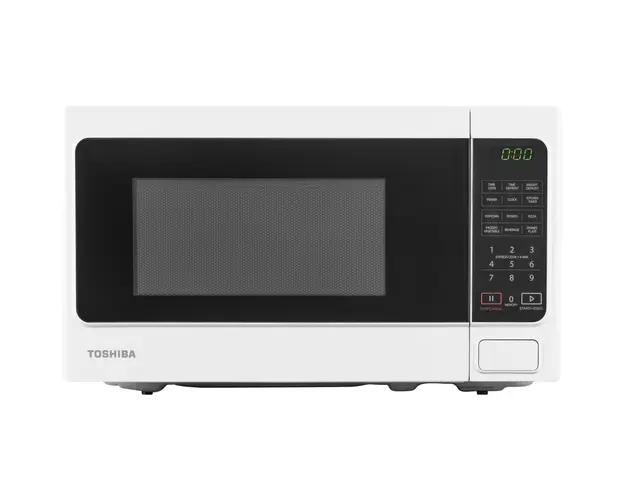 Cuptor microunde Toshiba MM-EM20PWH, 20 l, 800 W, Control Digital, Timer, Afisare ceas, iluminare LED, Functie blocare copii, Alb