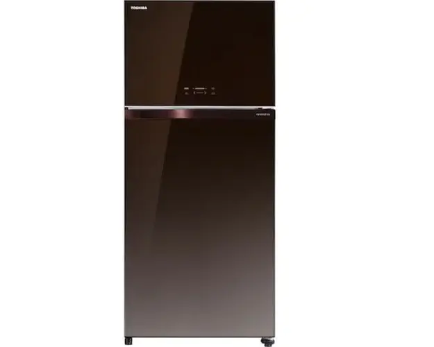 Frigider cu 2 usi Toshiba GR-RT820PGJ-PGB, 611 l, NoFrost, Compresor inverter, Clasa E, H 184 cm, Sticla maro