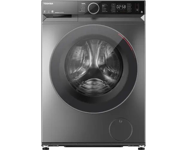 Masina de spalat cu uscator Toshiba TWD-BM110GF4(SK), 10kg/7kg, 1400 RPM, Sense Dose, Functie Abur, Tehnologie UFB, Motor Inverter, Clasa D, Antracit