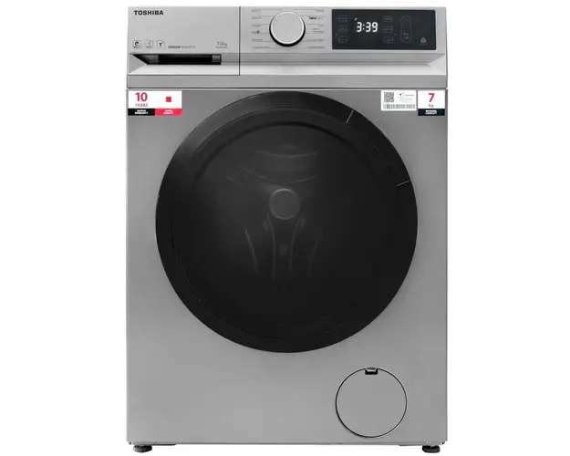 Masina de spalat Toshiba TW-BL80A2SK, Incarcare frontala, 7 kg, Clasa B, 1200 rpm, 12 programe, Ultra Fine Bubble, Steam Wash, Functie Wi-Fi, Argintiu