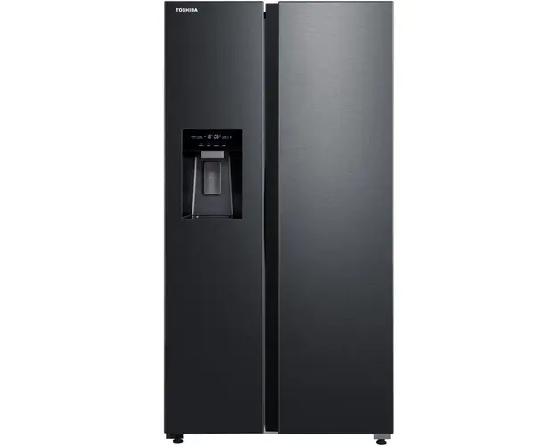 Side by side Toshiba GR-RS755WI-PMJ(05), 568 l, No Frost, Clasa E, Ice Maker 3 in 1, Wifi, Inox/Negru