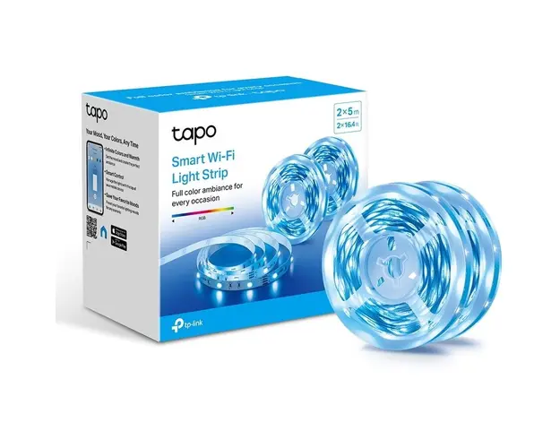 Banda led Multicolora, Wi-Fi 2.4 Ghz, consum 20.5W/buc, banda 2 x 5m, control prin aplicatia Tapo, comenzi vocale