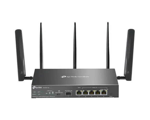 Router VPN Wireless TP-LINK ER706W-4G, AX3000, Multi-WAN, 4G+ Cat6, Omada Mesh, Wi-Fi 6