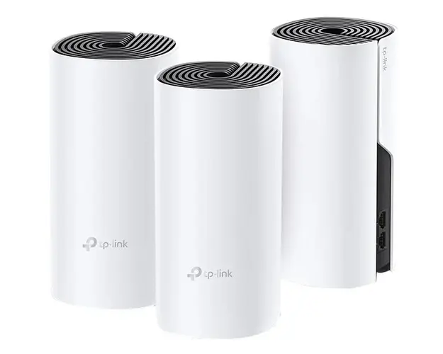 Sistem wireless Mesh Complete Coverage WiFi + Mesh Hybrid, AC1200 + HomePlug AV1000,2.4 GHz-5 GHz, Deco P9(3-pack)