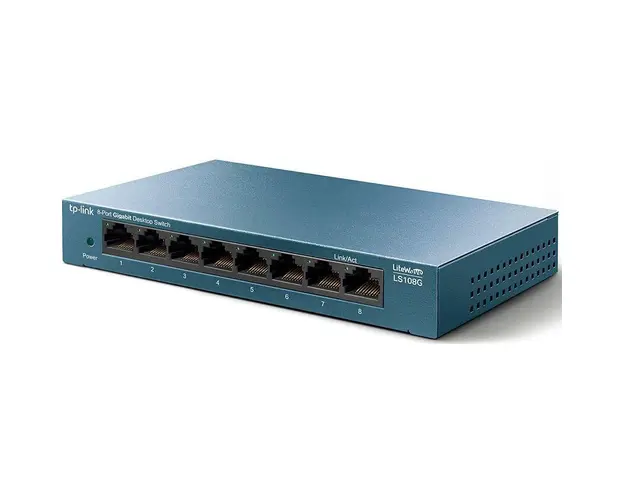 Switch TP-Link Desktop cu 8 porturi 10/100/1000Mbps, LS108G