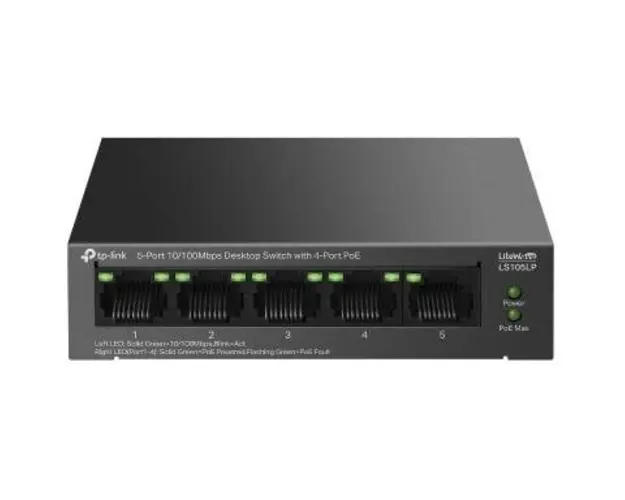 TP-LINK LS105LP 9 PORT 10/100 SWITCH POE