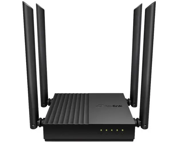 Router Wireless Archer C64, Gigabit, Dual Band, 1200 Mbps, 4 Antene Externe (Negru)