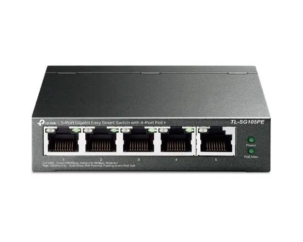 Switch TL-SG105PE, 5 porturi, PoE+