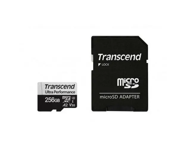 Card de memorie Transcend 256GB microSD w/ adapter UHS-I U3 A2