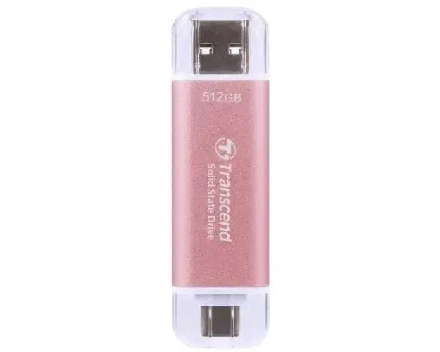 SSD 512GB External SSD USB 3.0 Type C/A Pink