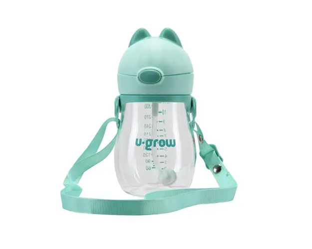 Cana cu pai si curea UG05-SIP330, tritan, 330 ml