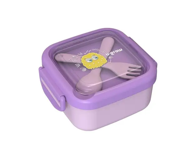 Caserola 2 in 1 cu lingurita si furculita, mov