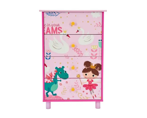 Comoda 4 sertare Believe in your dreams, roz