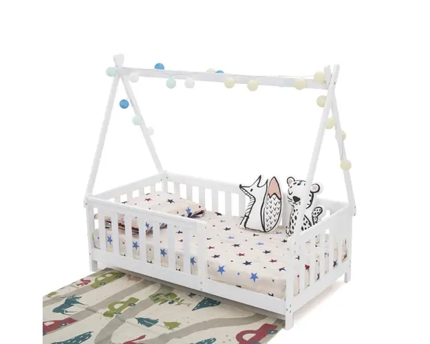 Pat casuta UMPC-6256W, 147.5x75cm, Alb