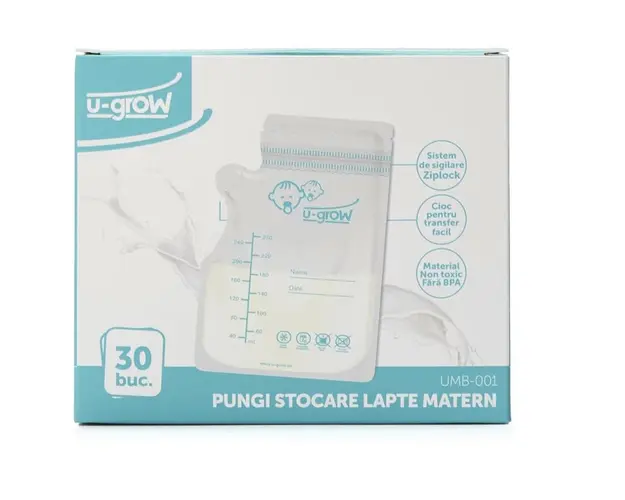 Pungi stocare lapte matern UMB-001, 30 bucati