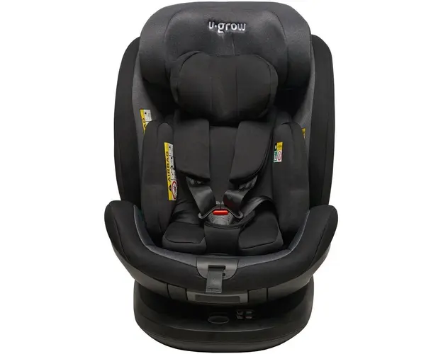 Scaun auto pentru copii U-grow Black, I-Size, rotativ 360 , Isofix, 40-150 cm