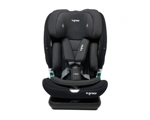 Scaun auto I-size U-Grow Goldfix Plus, isofix, 76-150 cm (9-36 kg), boxa bluetooth, negru