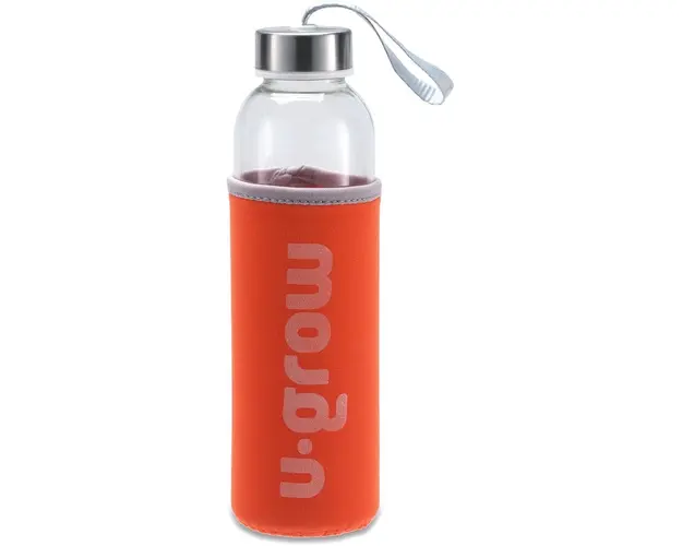 Sticla cu husa termoizolanta U-Grow, portocliu, 500ml