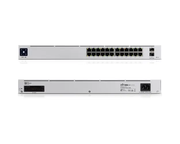 Switch cu management UniFi USW-PRO-24-POE, 2 x SFP+, 24 x RJ45 Gigabit, PoE 400W