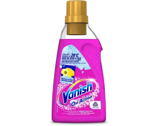 Gel concentrat Vanish cu actiune multipla pentru indepartarea petelor pentru haine colorate, 750 ml