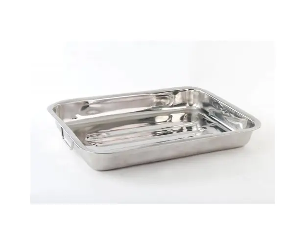 Tava cuptor inox, 40x30x24cm, 2 manere inox