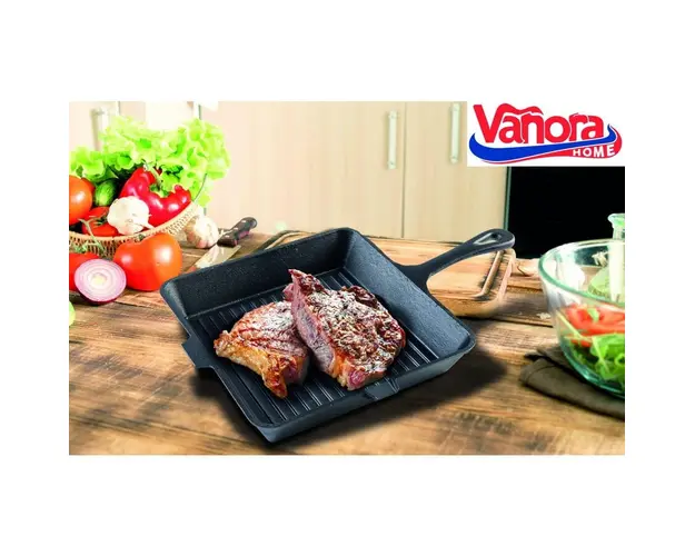 Tigaie grill din fonta pura VN-FM-CR001, 25 x 4.7 cm