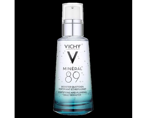 Gel-booster zilnic cu acid hialuronic Vichy Mineral 89, efect de hidratare, fortifiere si reumplere 50 ml