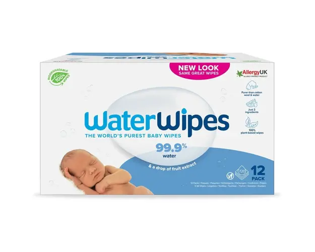 Servetele umede Water Wipes, 12 pachete x 60 buc, 720 buc